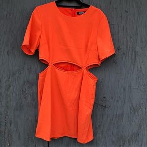 Salmon cutout Missguided dress